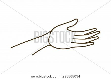 Forearm With Open Hand Avatar Character Vector Illustration Design