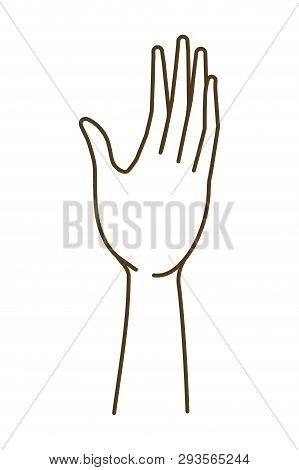 Forearm With Open Hand Avatar Character Vector Illustration Design