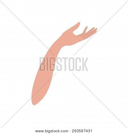 Forearm With Open Hand Avatar Character Vector Illustration Design