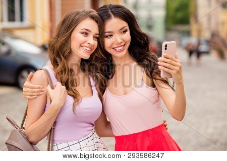 Portrait Attractive Best Fellows Asian Trendy Fellowship Students Stylish Hairstyle Posing Photos Tr