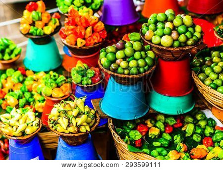 Vie Won Fresh Vegetable Market In San Cristobal De Las Casas, Chiapas, Mexico