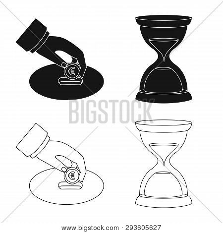 Vector Illustration Of Bank And Money Icon. Set Of Bank And Bill Stock Vector Illustration.