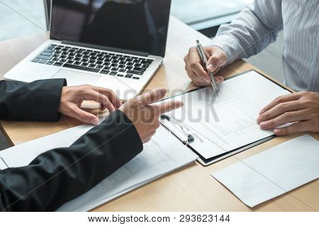 Employer Boss Sending A Remuneration Letter To Businessman In Order To Dismiss And Signing Contract,