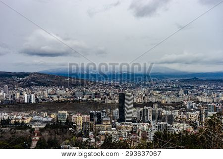 View To Tbilisi City From The Hill Top