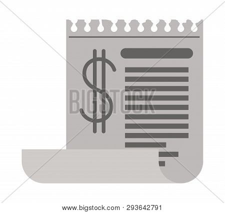 Receipt Shet Isolated Icon Vector Illustration Design