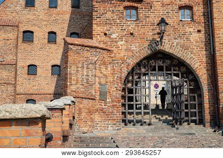 Grudziadz, Kujawsko-pomorskie / Poland - April, 5, 2019: Historic Buildings On The Vistula. Old Gran