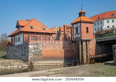 Grudziadz, Kujawsko-pomorskie / Poland - April, 5, 2019: The Old Castle Tower On The Vistula Hill. C