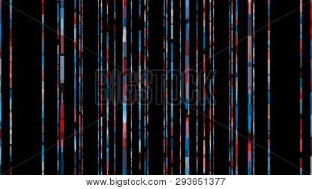 Many Different Digital Lines In Space - Modern Abstraction, Computer Generated Background, 3d Render