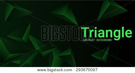 Triangle Background. Abstract Composition Of Triangular Pyramids. Creative Geometric Background.  3d