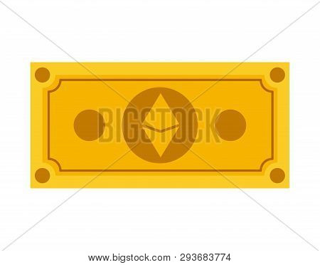 Bill Etherum Commerce Technology Icon Vector Illustration Design