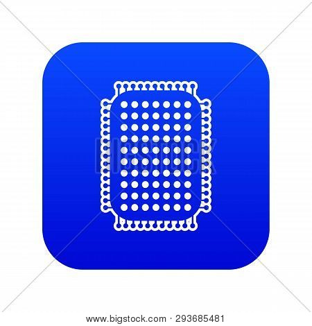 Foot Sponge Icon Blue Vector Isolated On White Background