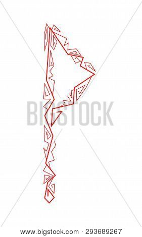 Rune Wunjo. Ancient Scandinavian Runes. Runes Senior Futarka. Magic, Ceremonies, Religious Symbols. 