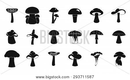 Mushroom Icon Set. Simple Set Of Mushroom Icons For Web Design Isolated On White Background