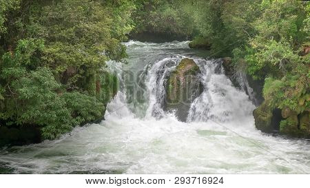Okere Falls Near Rotorua On The North Island Of Nz