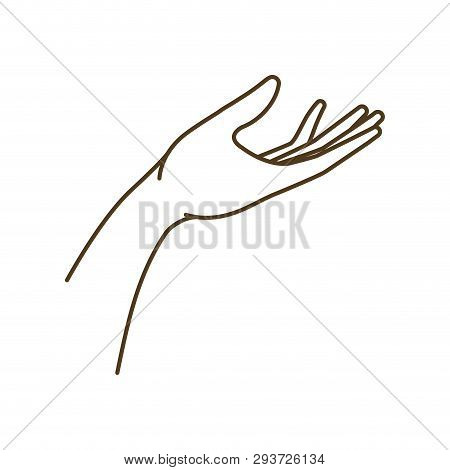 Forearm With Open Hand Avatar Character Vector Illustration Design