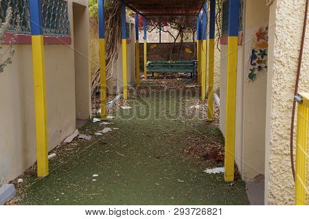 The Empty Dasty Court Of Abandoned School