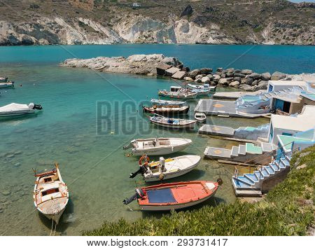 Traditional Village Mandrakia In Milos Island