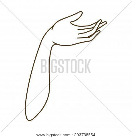 Forearm With Open Hand Avatar Character Vector Illustration Design