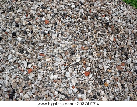 Image Of Many  Gravel For Background At Day
