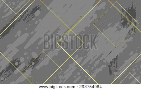 Creative Geometric Wallpaper. Gradient Background. Brush Strokes. Geometric Elements.