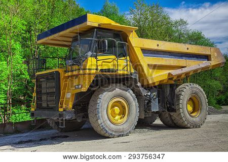 A Monster Truck (kipp Truck) In A Basalt Mine.