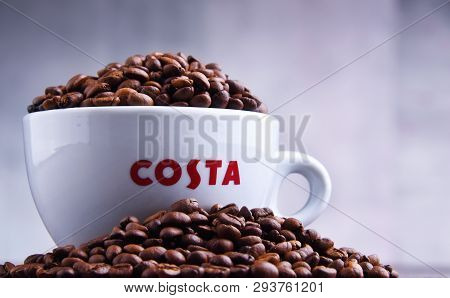 Cup Of Costa Coffee Coffee And Beans