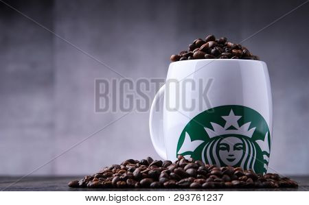 Composition With Cups Of Starbucks Coffee