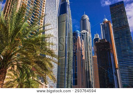Modern Residential Architecture Of Dubai Marina, Uae
