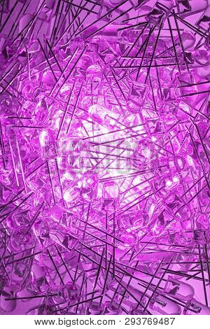 About 200 New Light-emitting Diodes Lie On Top Of Each Other On A Heap.