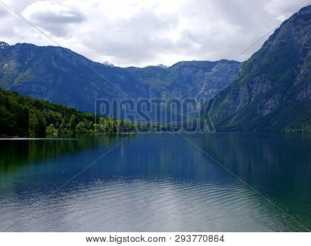 Beautiful Slovenian Landscape Bohinj Lake. Triglav National Park, Slovenia