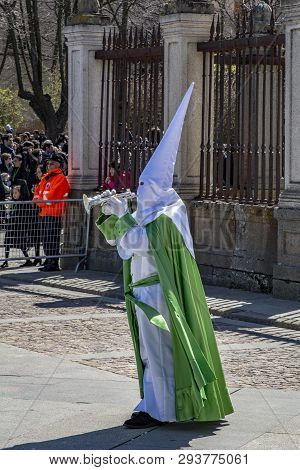 Procession Of Holy Week On Good Thursday Morning In Zamora