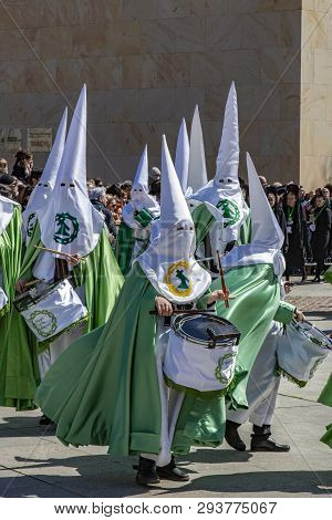 Procession Of Holy Week On Good Thursday Morning In Zamora