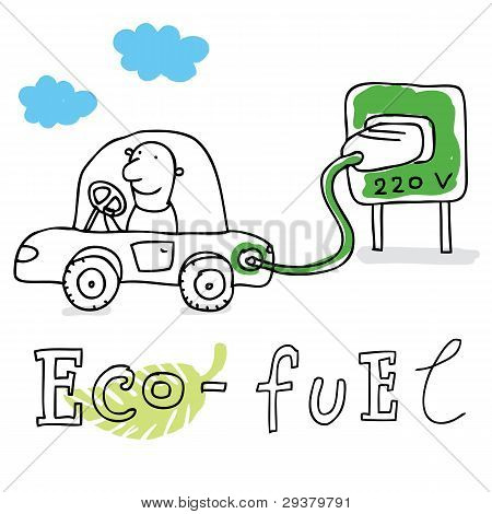 Eco brandstof, vector tekening Eco_fuel1.eps