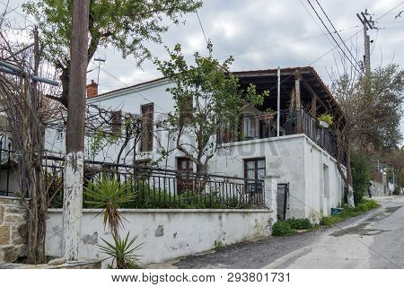 Ammouliani, Greece - April 3, 2015: Town At Ammouliani Island, Athos, Chalkidiki, Central Macedonia,