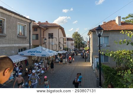 Chernomorets, Bulgaria - August 11, 2018: Typical Street Of Village Of Chernomorets, Burgas Region, 