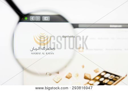 Los Angeles, California, Usa - 5 April 2019: Illustrative Editorial Of Masraf Al Rayan Website Homep