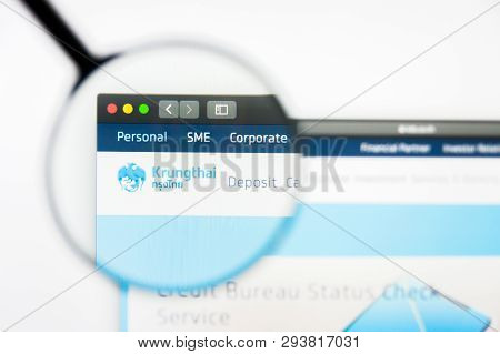 Los Angeles, California, Usa - 5 April 2019: Illustrative Editorial Of Krung Thai Bank Website Homep