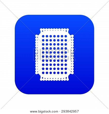 Foot Sponge Icon Blue Vector Isolated On White Background