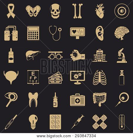 Good Diagnostic Icons Set. Simple Style Of 36 Good Diagnostic Vector Icons For Web For Any Design