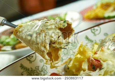 Creamy Pepperjack Chicken Enchiladas