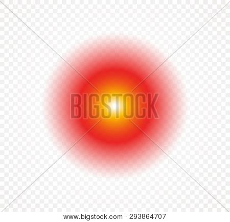 Modern Abstract Vector Source Of Pain Set. Flat Centric Circles Shape. Template For The Medical Info