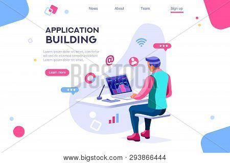 Dark Application. Build Internet Interacting Images. Interactive Creative Client Profile. Customer M