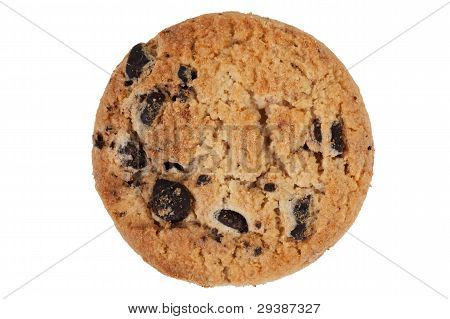 Runde småkager med chokolade