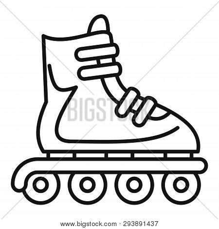 Inline Skates Icon. Outline Inline Skates Vector Icon For Web Design Isolated On White Background
