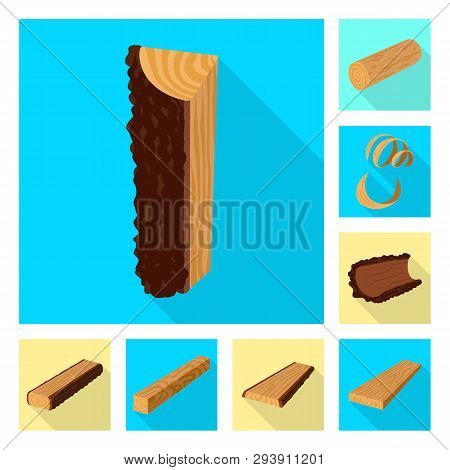 Vector Design Of Material And Nature  Icon. Set Of Material And Raw  Vector Icon For Stock.
