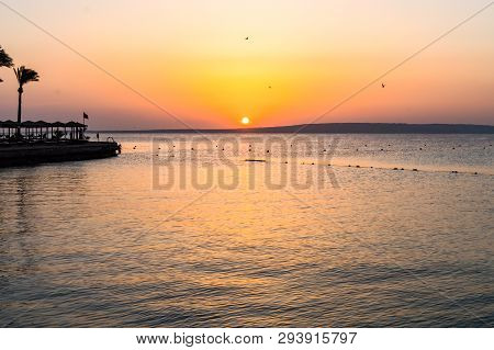 Sunrise Over The Red Sea Seen From A Hotel