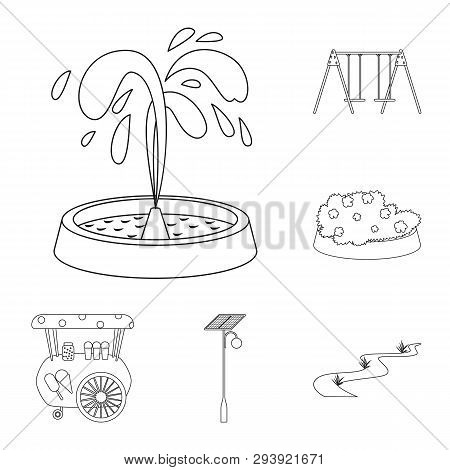 Isolated Object Of Landscape And Nature Logo. Collection Of Landscape And City Vector Icon For Stock