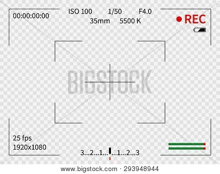 Camera Viewfinder. Viewer Focus Frame Record Cameras Video Lens Looking Photos Digital Display Finde
