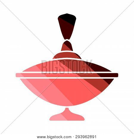 Peg-top Icon. Flat Color Design. Vector Illustration.