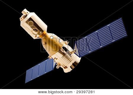 Rosetta auf schwarzem Hintergrund mit einem guten Beschneidungspfad